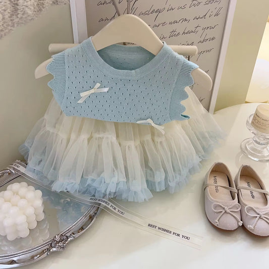 Scallo knit tulle set