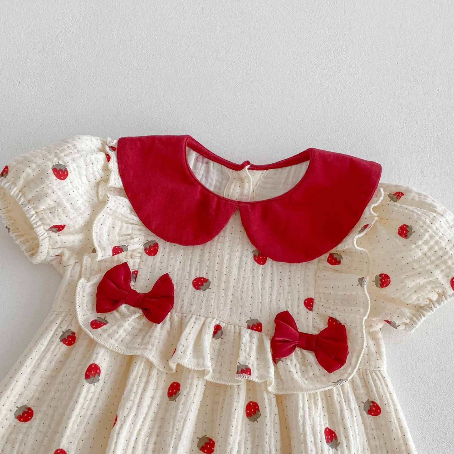 Berry bow romper
