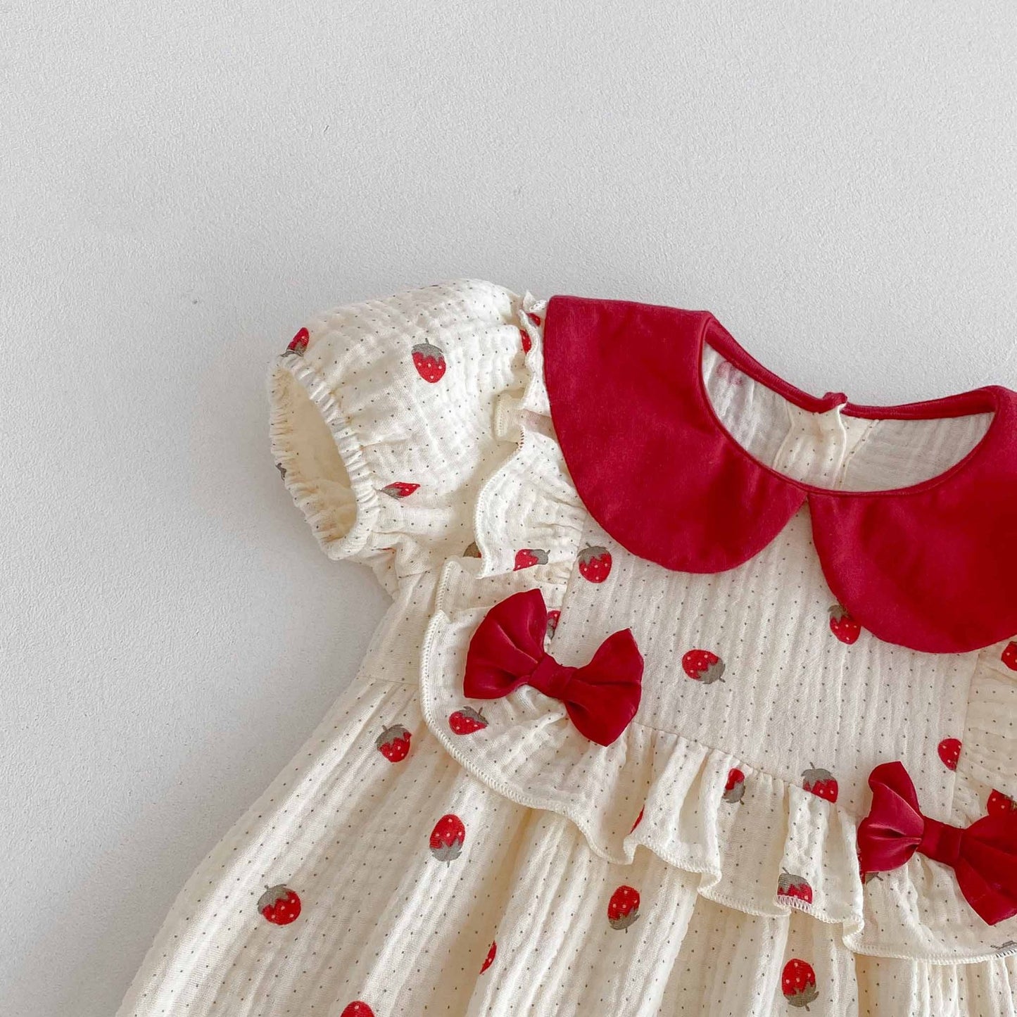 Berry bow romper