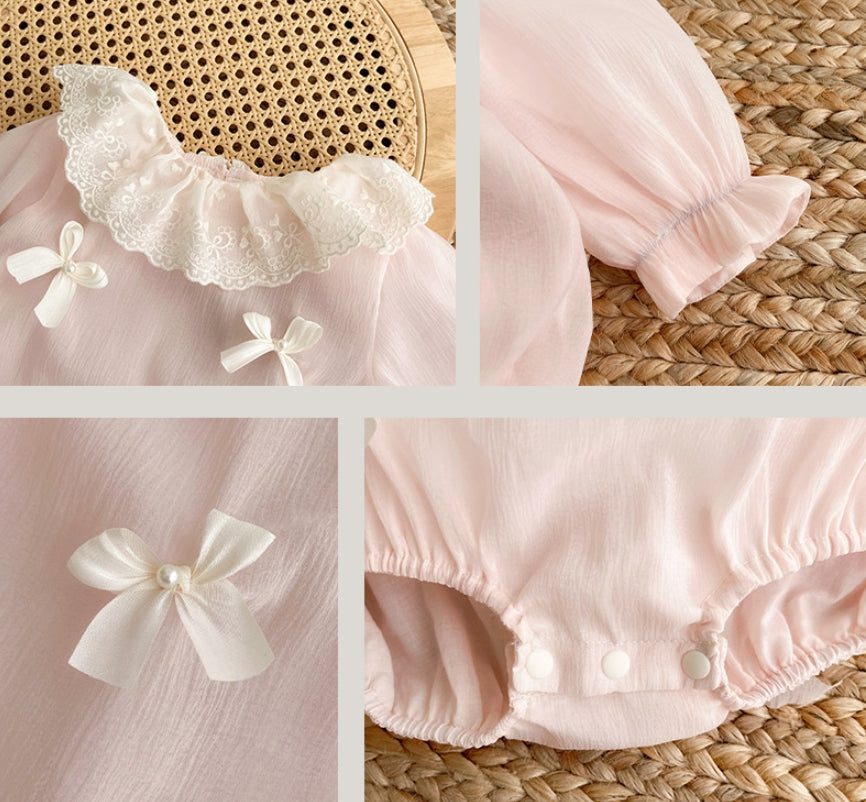 Galen bow romper