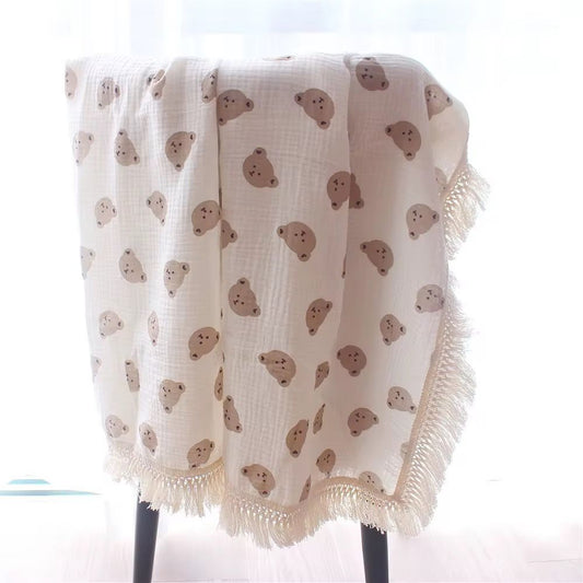 Baby tassel blanket