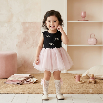 Bow heart tulle dress