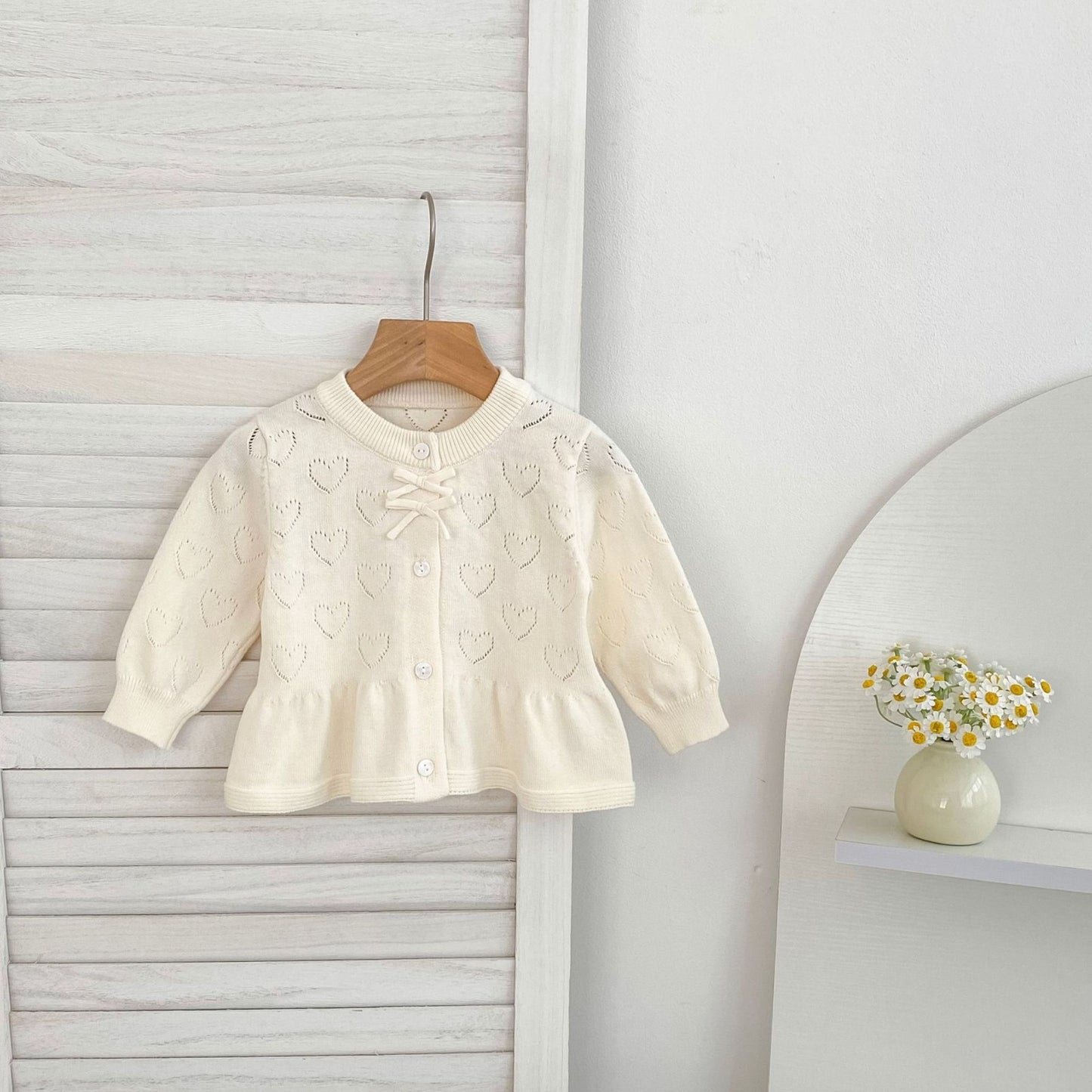 Heart bow cardigan