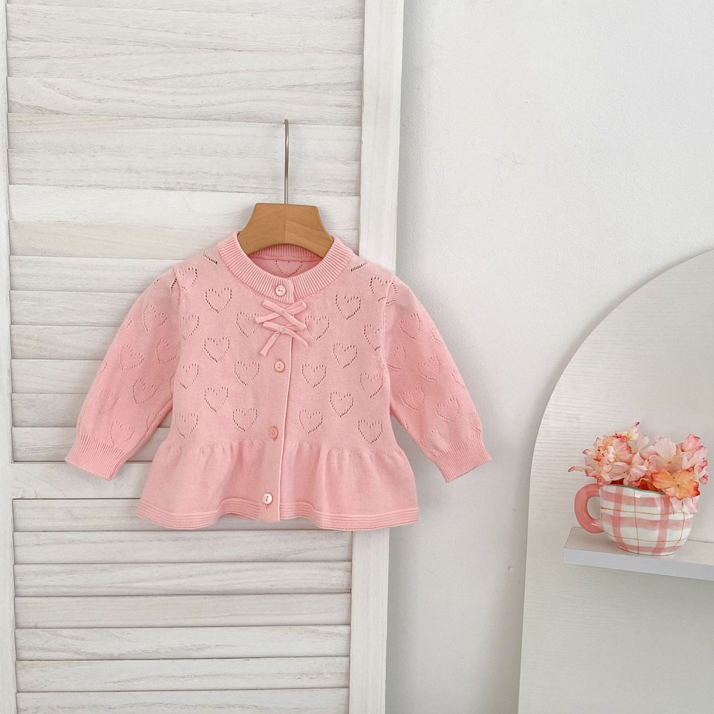Heart bow cardigan