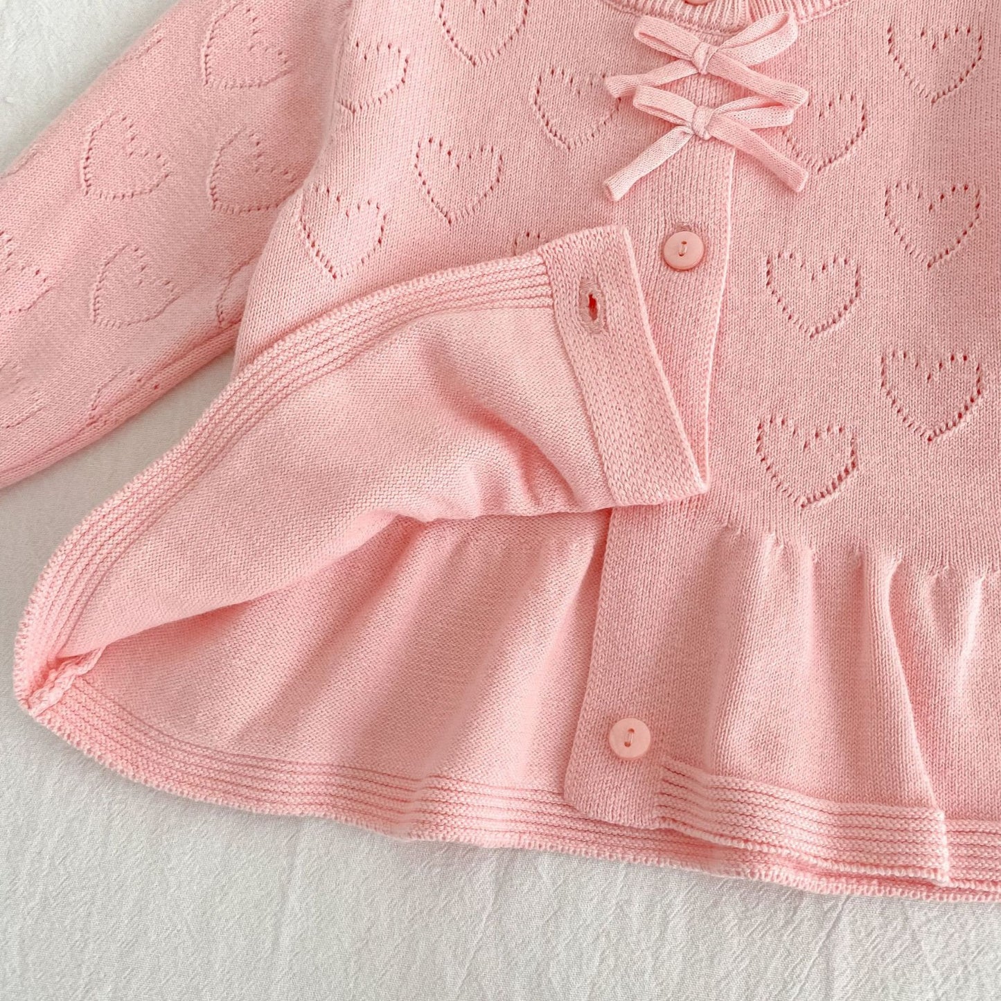 Heart bow cardigan