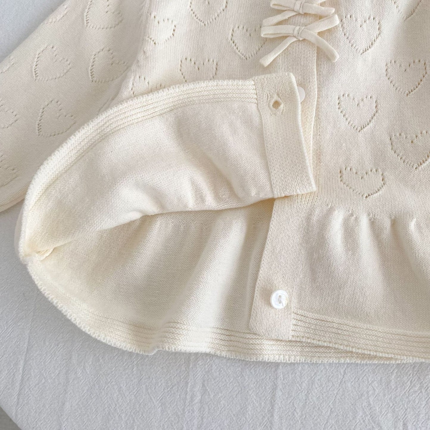 Heart bow cardigan