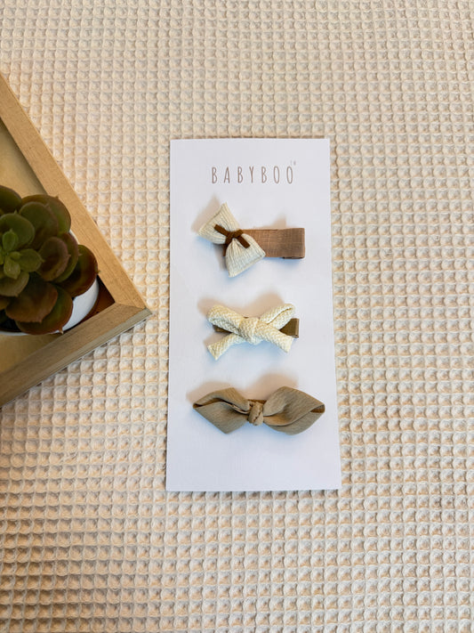 Tie knott clip set