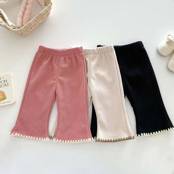 Crochet hem wide pant
