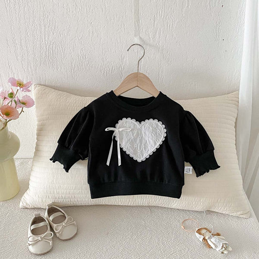 Bow heart sweatshirt