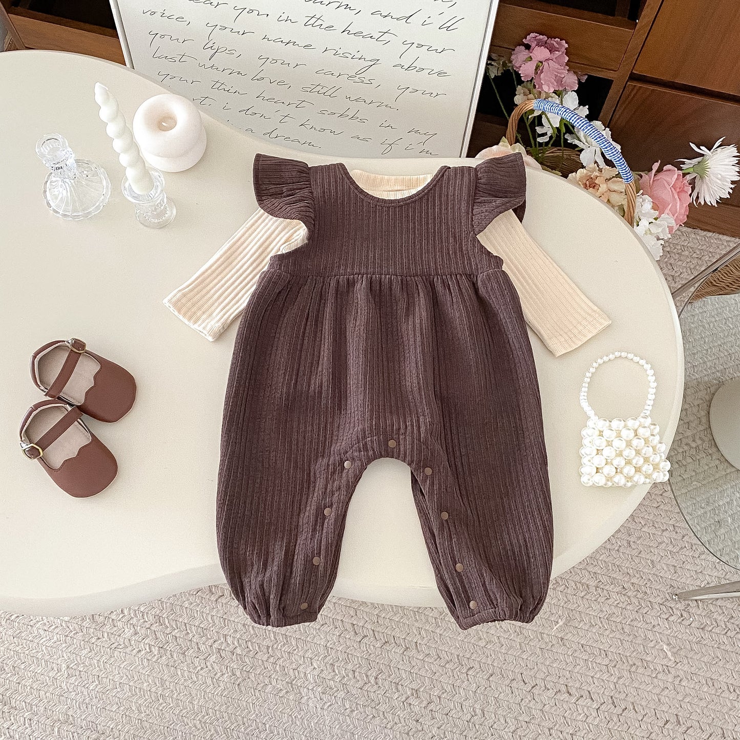 Bow coff romper