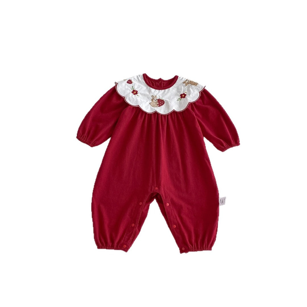Bunny scallow romper