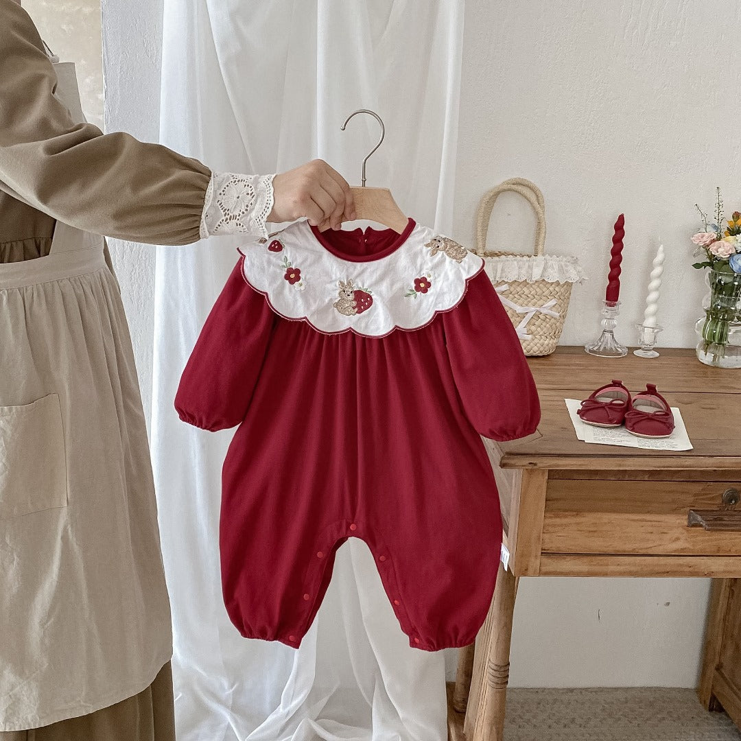 Bunny scallow romper