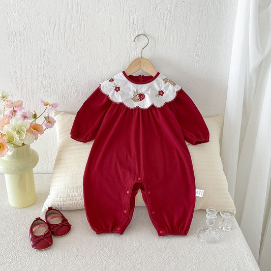 Bunny scallow romper