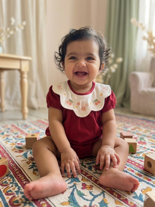 Scallow cherry romper