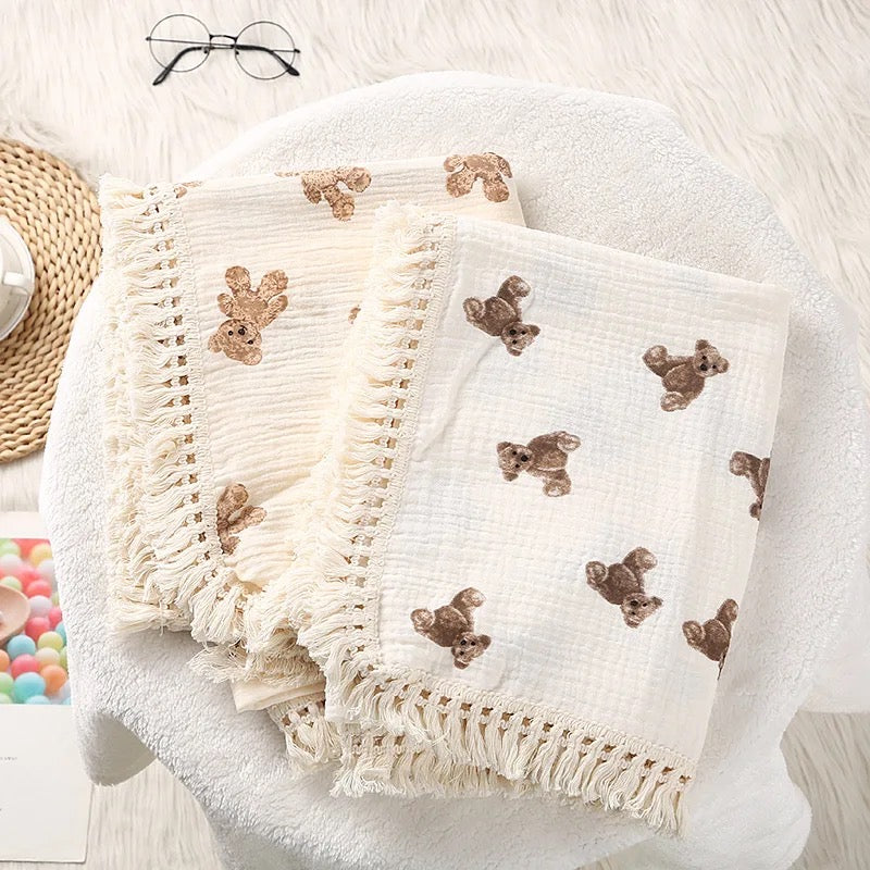 Baby tassel blanket