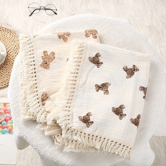 Baby tassel blanket