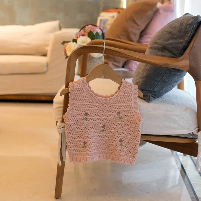 Flower Knit Top