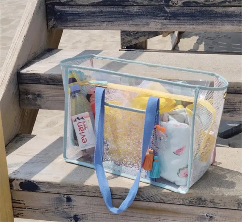 Transparent beach bag